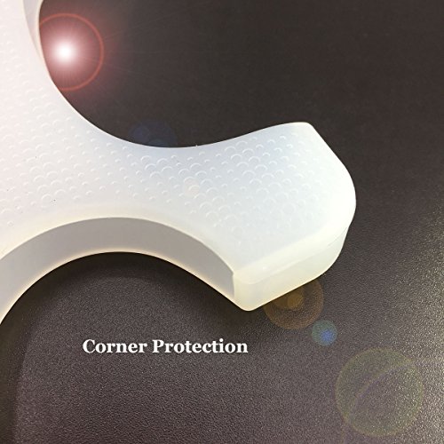 GLOTRENDS X-Form Stoßfest Festplatte HDD Silikon Case Cover Schutzfolie für Seagate Backup Plus Externe Festplatte, Toshiba Canvio Basics, Canvio Slim II Tragbare 6,3 cm externen Festplatte (Weiß) - 6