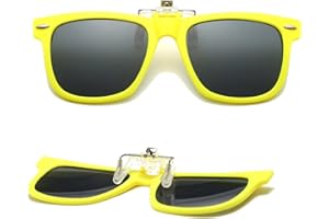 Long Keeper Clip Lunettes de Soleil Enfant - Clip Solaire Polarisé pour Lunettes de Vue, Surlunettes de Soleil Polarisées Clip Lunettes pour Enfant Fille Garçon