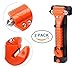 Produktbild REALMAX® 2 Stück 2 in 1 Notfall Hammer Auto Glas Fenster Breaker Sicherheit Rescue mit Gurtschneider Lebensrettung Escape Survival Kit Werkzeug (rot)