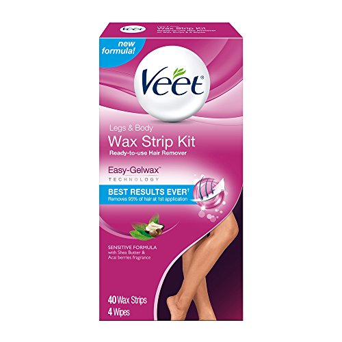 Veet Ready To Use Wax Strip Kit - Legs & Body 40-Count