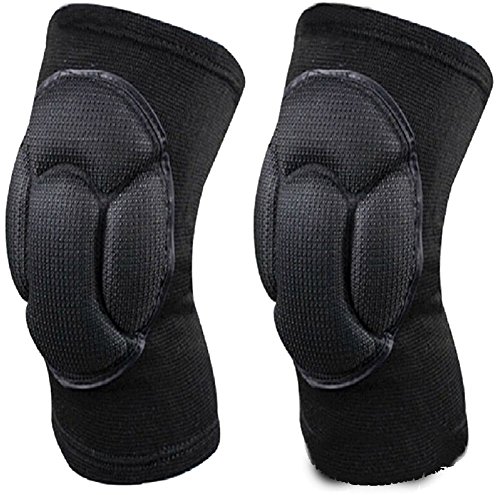 Richera 1Pair (2 piezas) acolchado transpirable esponja adulto Unisex espesó rodilleras elásticas smsbm apoyo rodillas Protector de la rodilla para las mujeres escalada hombres, ciclismo, fútbol ciclismo, patinaje, protección de los deportes Ect + llavero Richera