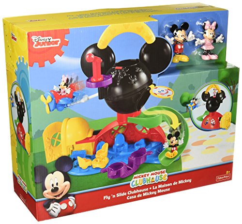 Disney Mickey Mouse Clubhouse - Fly 'n Slide Playset - Fisher Price Toy - Minnie and Mickey Figure
