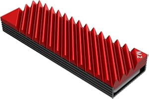 One enjoy SSD M.2 2280 Disipador de Calor de Aluminio de enfriamiento con Almohadilla térmica de Silicona para PC/PS5 (Red)