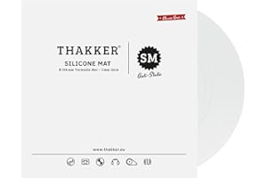THAKKER Silikon Mat White - Antystatyczna silikonowa mata gramofonowa - biała | grubość 3 mm | Średnica 298 mm | do gramofonu 12 cali