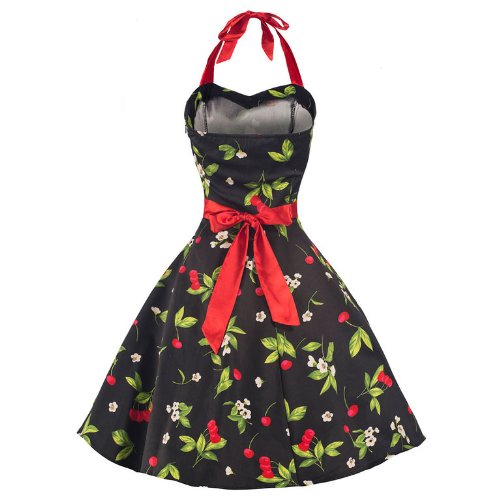 Cherry Rockabilly 50s Pin-Up Prom Swing Dress xl 16