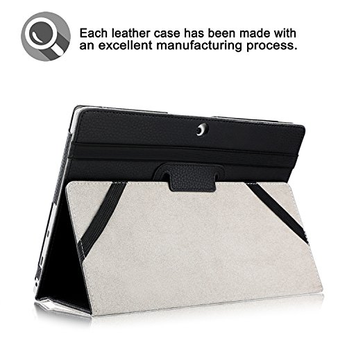 Lenovo Miix 320 hülle, IVSO hochwertiges PU Leder Etui hülle Tasche Case – mit Standfunktion, super 360° Anti-Wrestling, ist für Lenovo Miix 320 Tablet-PC perfekt geeignet (Für Lenovo Miix 320, Schwarz) - 7