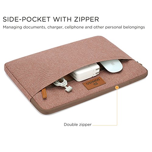 DOMISO 10 1 Zoll Laptoph  lle H  lle Case Etui Tasche Sleeve Notebook Schutzh  lle Canvas-Gewebe f  r 12  MacBook   10 8  Microsoft Surface 3  Pink