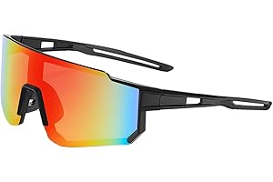 EGEKTBH Cycling Sunglasses, Sports Polarized Sunglasses for Men and Women, UV 400 Protection Goggles for Baseball Running Golf Driving Goggles, Outdoor Windproof Sport Eyeglasses