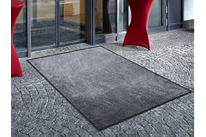 FLOORDIREKT Mata czyszcząca, brylant, do obszarów wejściowych, dwukolorowa, jakość obiektów, chłonna mata zatrzymująca brud z poliamidu, antypoślizgowa, nadaje się do prania, wiele kolorów (antracytowa, 135 x 200