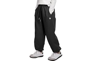 Rolanko Pantaloni da Jogging per Ragazze, Vita Elastica Pantaloni Sportivi in Cotone Tuta Scolastica Pantaloni da Educazione Fisica Bottoms Fit Largo