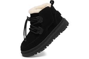 GOGOUP Botas de Nieve para Niños Niñas Invierno Calentar Forradas de Piel Botines Impermeables Planas Botas Calientes y Antideslizant