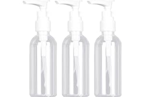 TYFGRT 3 Stück Lotionsflaschen, Tragbare Lotionsspenderflaschen, 100 Ml Pumpspender, Mini-Seifenspender, Pumpflasche Zum Ausgeben Drücken, Wiederverwendbare Lotionsflasche