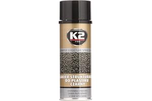 Černý lak na nárazníky K2 nárazník s rozprašovačem 400 ml strukturální, rychlý