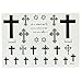 2 Sheets HSC005 Cross Temporary Tattoo Stickers Waterproof Body Art Stickers