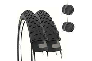 ECOVELO Ecovelò 2 pneus VTT 26 x 2,10 Chambres Adulte Unisexe, Noir, 26 X 2.10 (54-559)