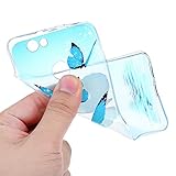Schutzhülle für Huawei Nova Tasche Mavis's Diary Hülle Blau Bling Schmetterling TPU Softcase Fall Euit Back Cover Bumper Handytasche Scratch Telefon-Kasten Handyhülle Handycover - 