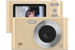 Andoer 4K Digital Camera Camcorder 48MP Digital Video Camera 2.4 Inch Screen 16X Digital Zoom Anti-shake Face Detection Beauty Effect Motion detection Built-in Flash Battery