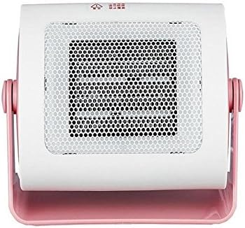 WYJD Mini Heater ® Bedroom Office Portable Heater Flame retardant housing Honeycomb metal grille Energy saving 90 ° Rotation 500W Radiator , white+pink