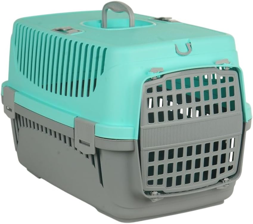 Pribor Kedi Köpek Evcil Hayvan Taşıma Çantası Box Çok Fonksiyonlu (Su Yeşili, Orta)
