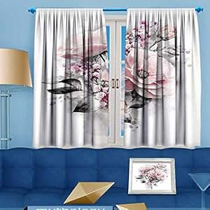Prunus Blackout Curtain Watercolor Flowers Floral Flower In Pastel