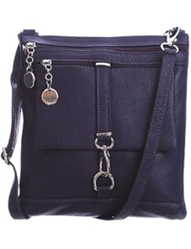 BHBS Damen Kreuz Körper Umhängetasche Aus Echtem Italienischem Leder 24 x 28 x 5 cm (B x H x T)