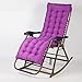 Produktbild Schaukelstuhl/Klappstuhl/Esszimmerstuhl/Liegestühle/Verstellbar Gartenliegen Strandstuhl/Balkon Stuhl/Liegestuhl/Senior Chair/Abnehmbare Wattepad (Farbe : Lila)
