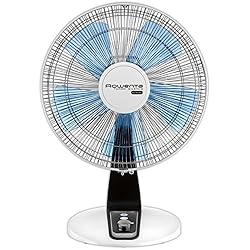 Rowenta VU2640F0 Ventilateur de Table Turbo Silence Extrême 40 cm Silencieux Boost Oscillation 4 Vitesses 70W Ventilation Bureau Blanc