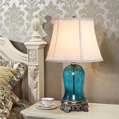 DXZMBDM Table Lamp Mediterranean Style Painting Glass , 220-240V