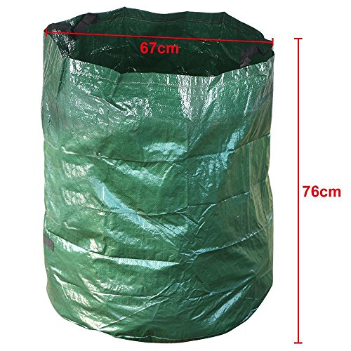 Yahee faltbare Gartensack Gartenabfallsack – 4 Stück im Set – 270 Liter – mit Griffe - 5