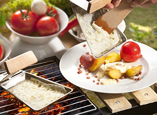 hecht international Grillzubehör, Grillpfännchen „Gustico“, 2-er Set, silber, 17 x 11 x 2 cm, 201270219-HE - 5