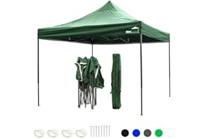 Maxxgarden Gazebo esterno resistente - gazebo da giardino - Gazebo Pieghevole da Giardino - Pop-Up con Sacca di Trasporto - Protezione UV 50+ - 3x3 M - Verde