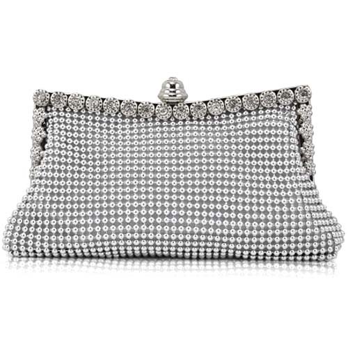 cheap silver diamante clutch bags