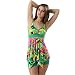 Gorgeous And Spectacular Swim Sexy Multi Color Scoop Neck Two Piece Skirted Tankini-Beach Wear. RS.1349.00