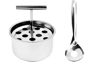 Zuxbolf Moldeador de Albóndigas de Acero Inoxidable,12 Agujeros Cortador de Albóndigas Portátil con Cuchara Albondiga Molde Manual de Albóndiga para Hacer Carne,Bolas de Pescado,Bolas de Verduras