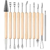 Artlantis Seramik Kil &Ccedil;&ouml;mlek Şekillendirici Ahşap Saplı 11 Par&ccedil;a 1 Paket Seramik Modelaj Oyma ve Temizleme Seti