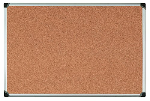 Bi-Office Maya W - Tablero de corcho con marco de aluminio 120 x 90 cm