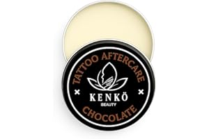 KENKO BEAUTY Tattoo Aftercare 15g | Keeps Tattooed Skin Hydrated & Bacteria Free! | Vegan and Organic Tattoo Cream (Chocolate)