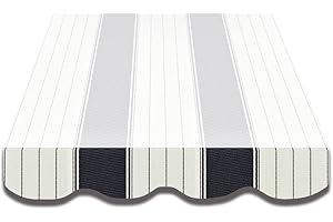 home Trends Markisen Volant Schabracke Markisenbespannung Ersatzstoffe Markisenstoffen Sonnenschutz Polyester fertig genäht mit Umrandung mehr Maß und Diverse Farben(SPD037, 4)