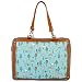 Funk For Hire Women Tree & Yogi Printed PU Leather Shoulder Handbag & Backpack fit up to 17" screen size Laptop sleeve inside- Blue & Brown RS.2360.00