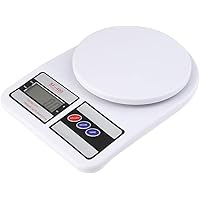 Generic Electronic Kitchen Digital Weighing Scale, Multipurpose (White, 10 Kg)