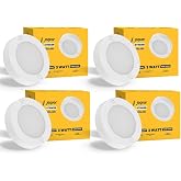 Jaquar 3W Striker Mini Round Surface Ceiling/Downlight | No False Ceiling Required | Surface Ceiling Light for Cabinet, Wardr