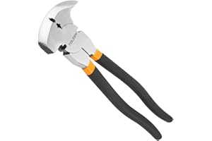 DAIHOOK Tolsen Zaunzange – robuste Zaunzange mit Drahtschneider, Nagelhammer & Klammerentferner