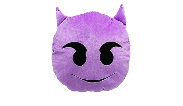 devil emoji pillow