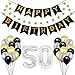 Produktbild Toyvian 50 Geburtstag Luftballonsets mit Aluminium Luftballons Alles Gute zum Geburtstag Banner für Geburtstagsfeier Versammlung (32 Zoll, 50 Jahre altes Muster)