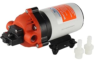 LIGHTEU® Seaflo DC 12V 5.5LPM/1.5GPM 31S 5.5Bar, Max Draw 8.0A, bomba de diafragma autocebante de alta presión para autocaravana, caravana, jardín
