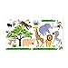 Produktbild Wandtattoo Fürs Kinderzimmer, Baby. Sticker Aufklebr Tiere, Safari - SDB1 (L - 150 x 84 cm)