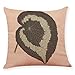 Produktbild Sofa Kissenbezug Hevoiok Leinen Kissenüberzug 45x45cm Cafe Auto Bett Wohnkultur Baum Blatt Landschaft Muster Kissenhülle Frühling Taille Kissen Abdeckung (B)