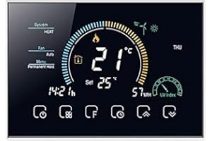 T-storm Termostato Smart Wi-Fi caldo/freddo per fan-coil a 2/4 tubi con display LCD a colori adatto a scatola 503 - compatibile con Alexa, Google Home e IFTTT