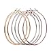 Price comparison product image Jaminy 3 Pair New Fashion Lady Women Thin Round Big Large Dangle Hoop Loop Earrings