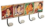✔ Nostalgie Feeling bei diesen Wandhaken mit Blechschild! Lassen Sie mit dieser bunten 4er Retro Garderobenleiste die Vergangenheit wieder aufleben!